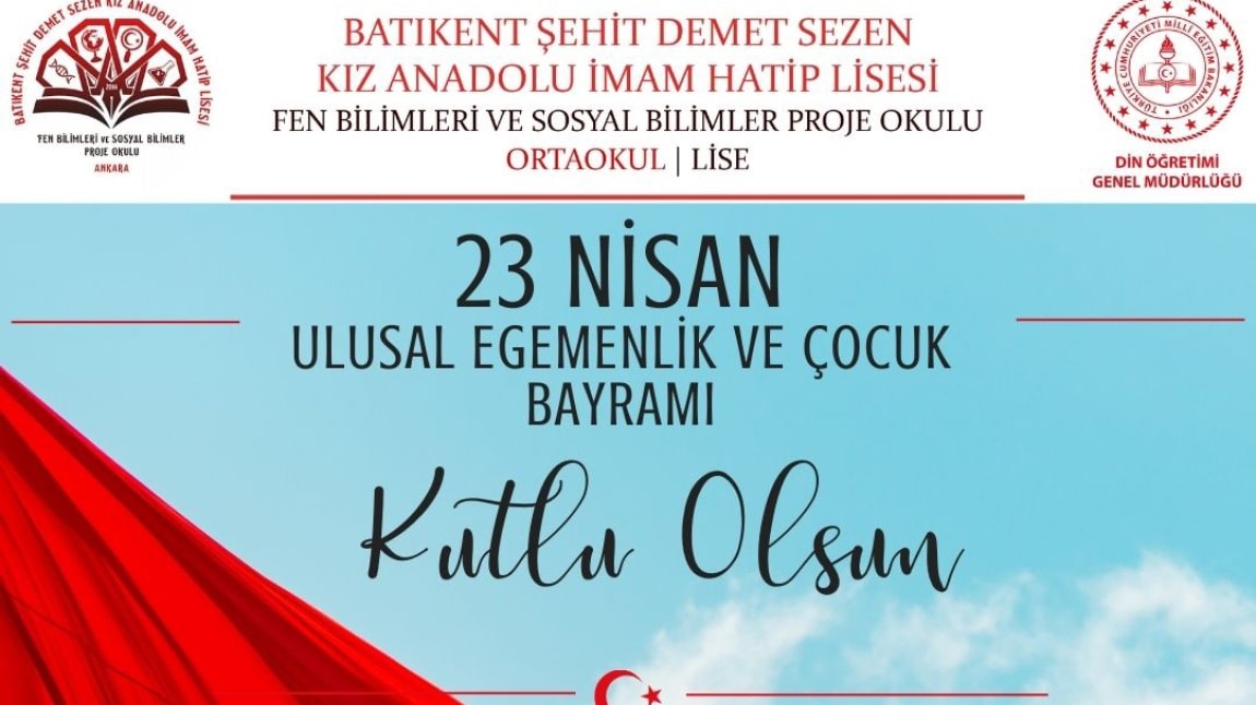 23 Nisan Ulusal Egemenlik ve Çocuk Bayramı Kutlamaları