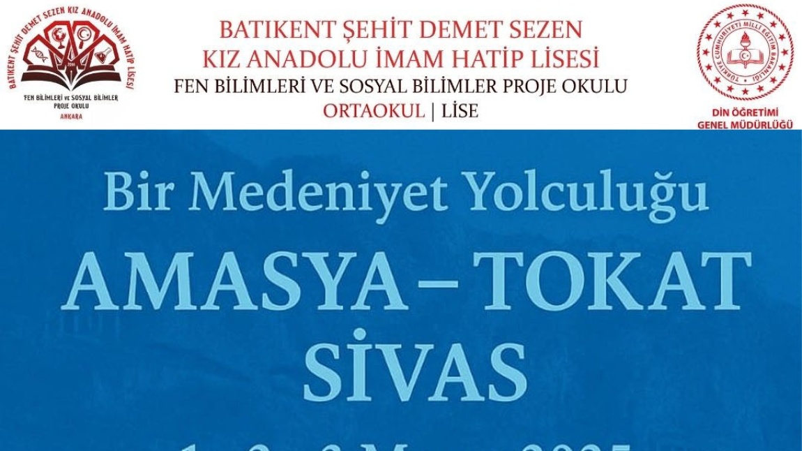 Bir Medeniyet Yolculuğu - Amasya - Tokat - Sivas